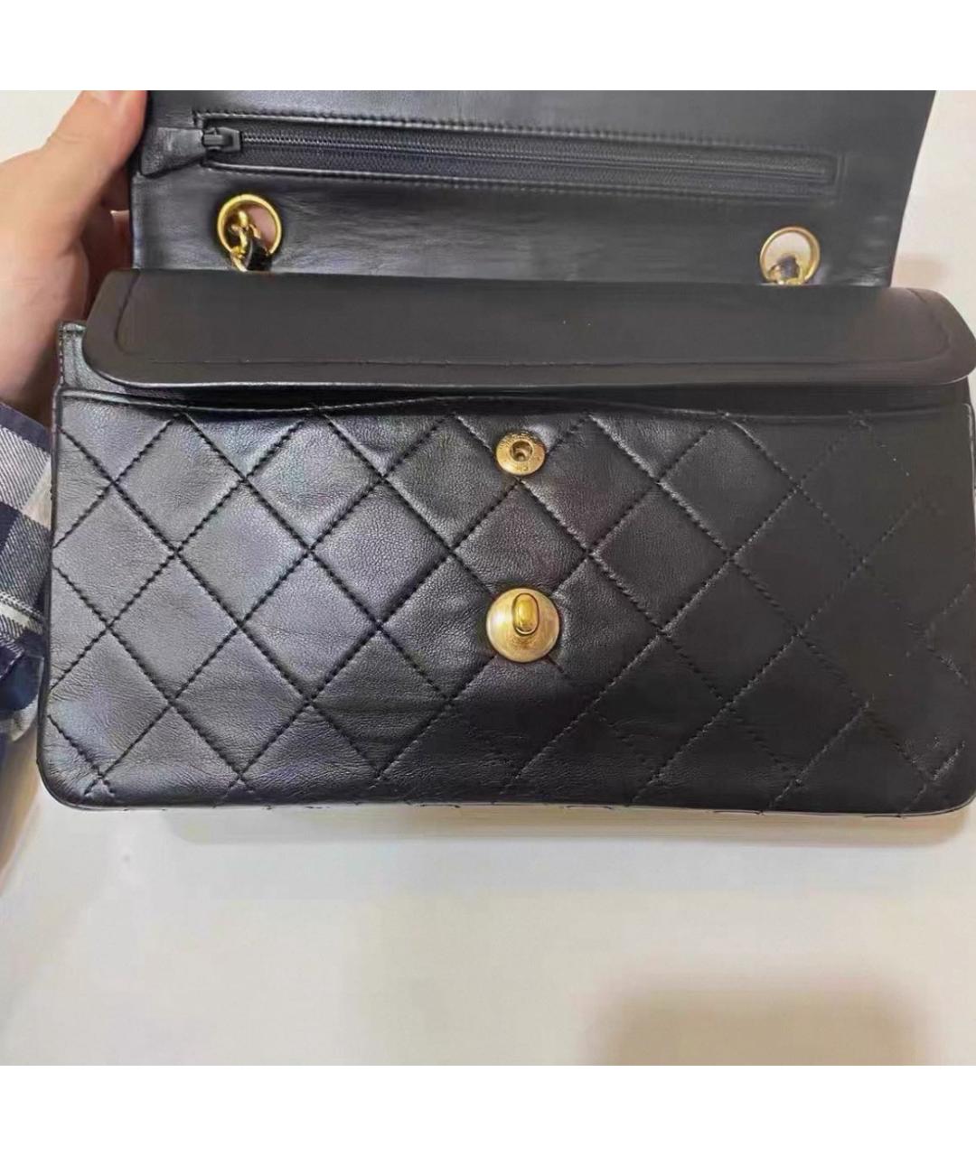 CHANEL Черная кожаная сумка через плечо, фото 5