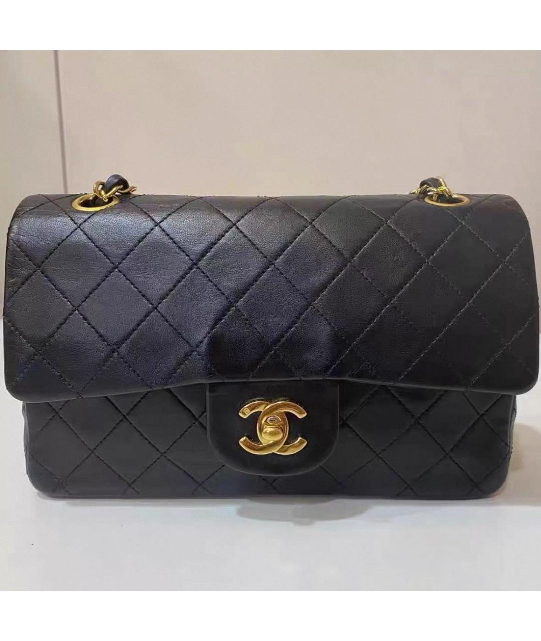 CHANEL Черная кожаная сумка через плечо, фото 2