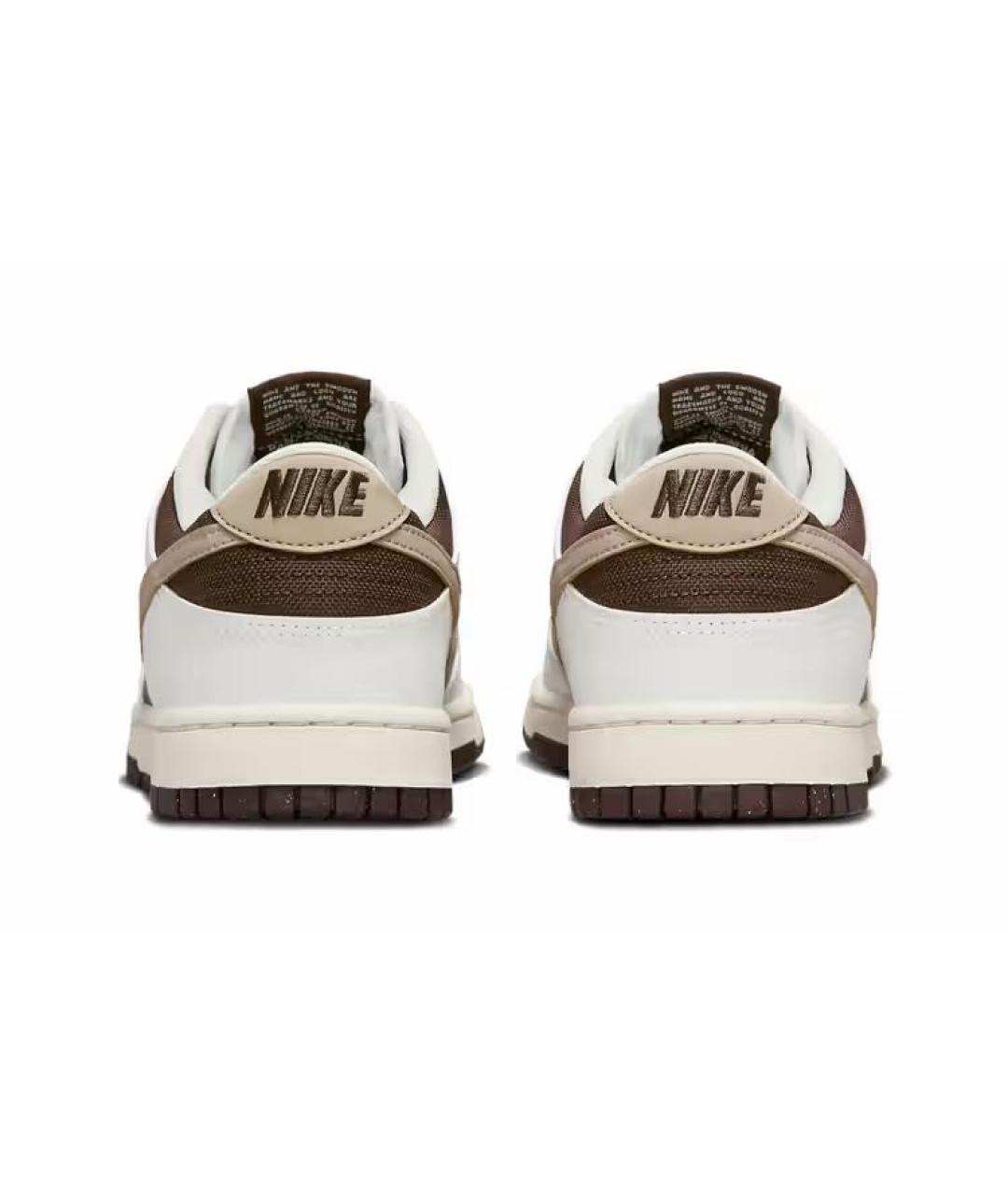 NIKE Коричневые кожаные низкие кроссовки / кеды, фото 4