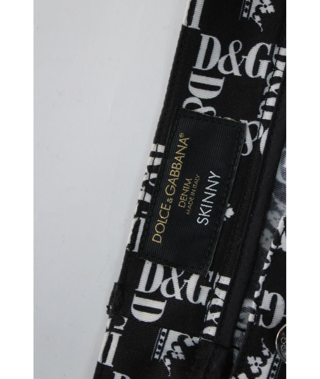 DOLCE&GABBANA Черные хлопко-эластановые повседневные брюки, фото 7