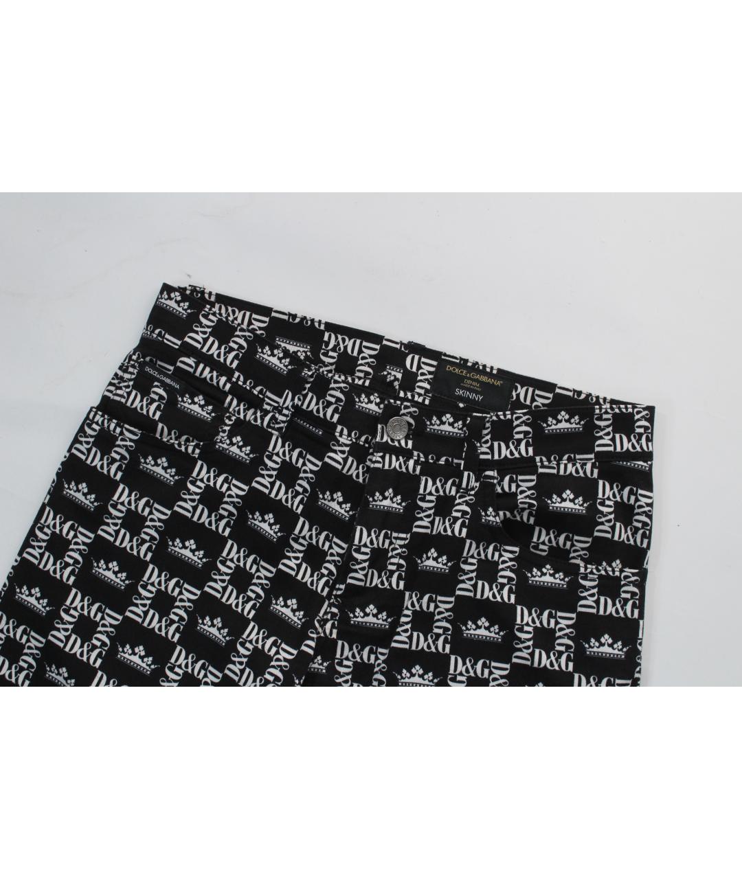 DOLCE&GABBANA Черные хлопко-эластановые повседневные брюки, фото 4