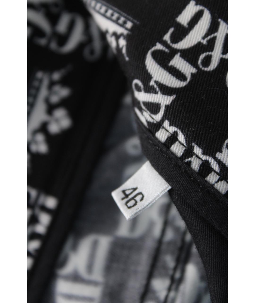 DOLCE&GABBANA Черные хлопко-эластановые повседневные брюки, фото 6