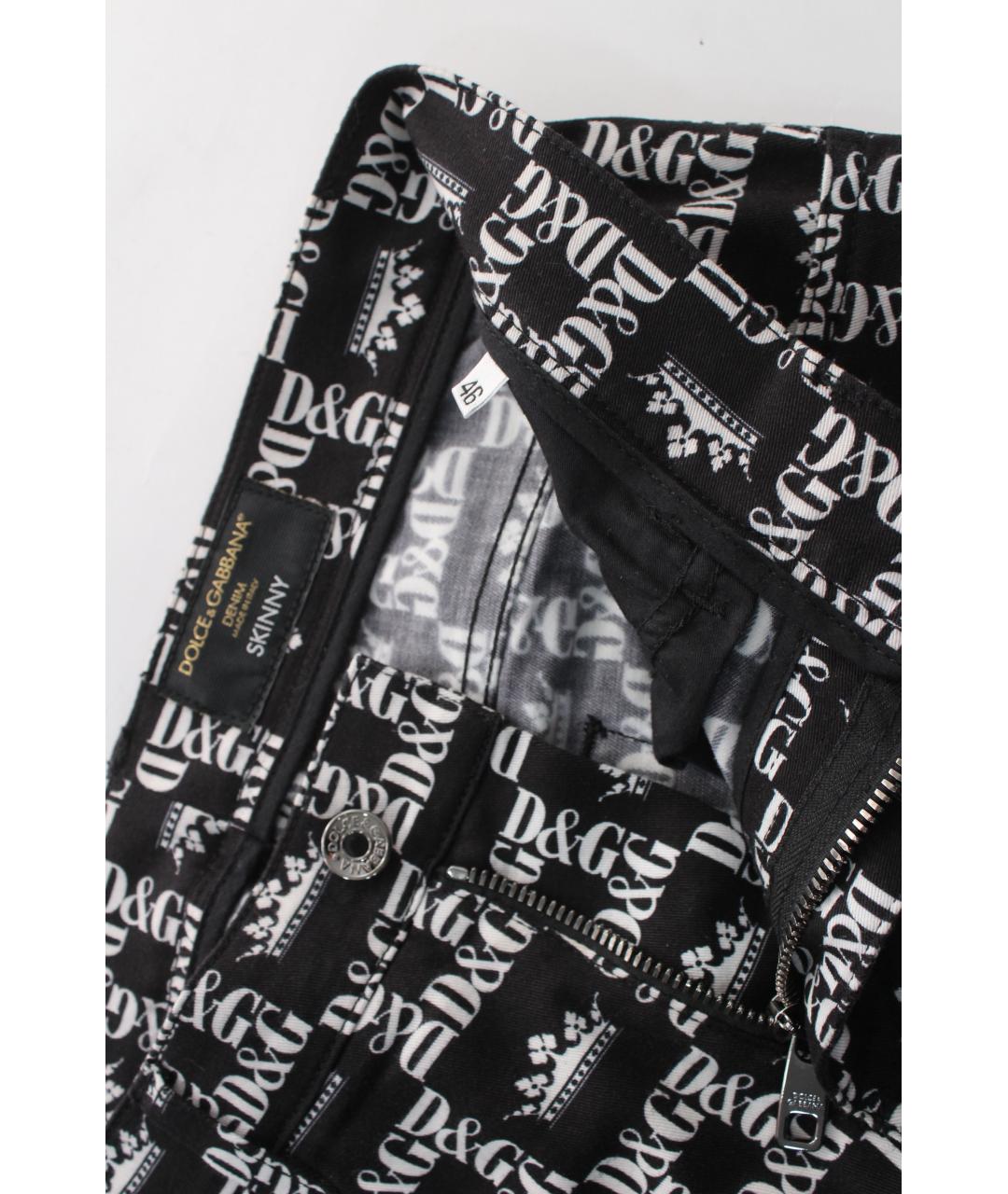 DOLCE&GABBANA Черные хлопко-эластановые повседневные брюки, фото 5