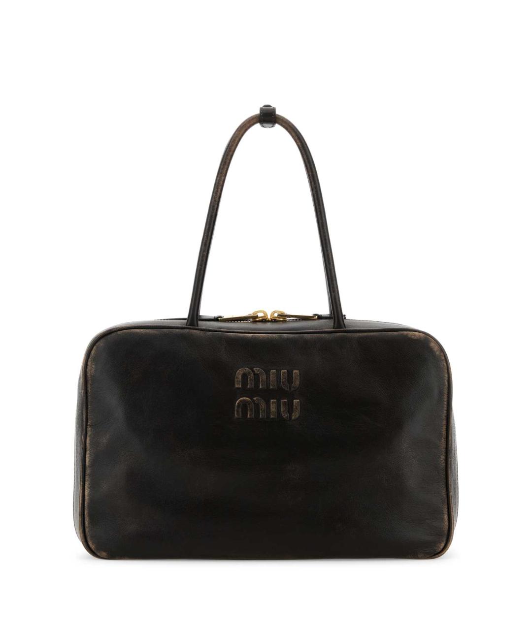 MIU MIU Коричневая кожаная сумка тоут, фото 1