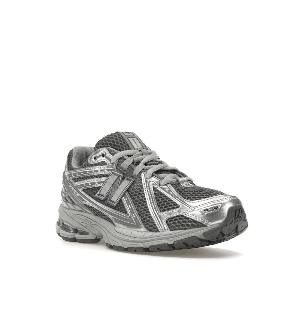 NEW BALANCE Серебряные текстильные низкие кроссовки / кеды, фото 2