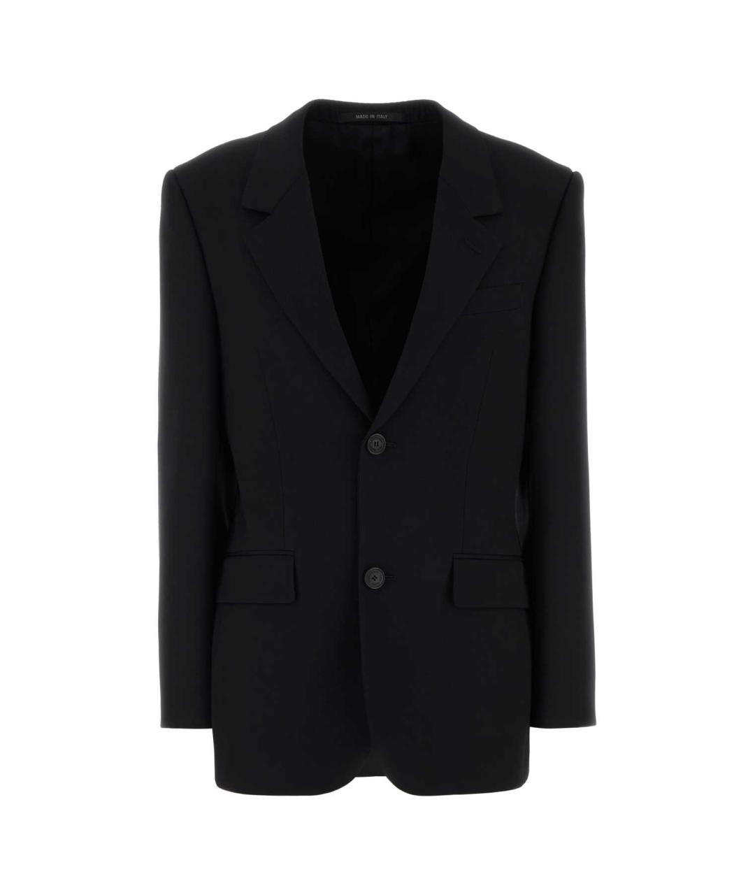 BALENCIAGA Черный шерстяной жакет/пиджак, фото 1