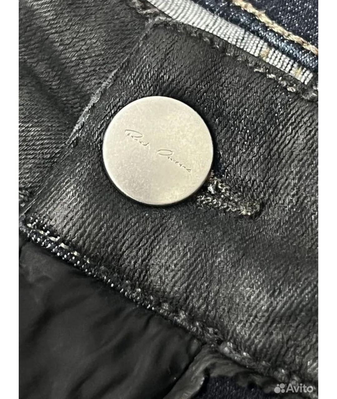 RICK OWENS Черные хлопко-эластановые джинсы скинни, фото 3