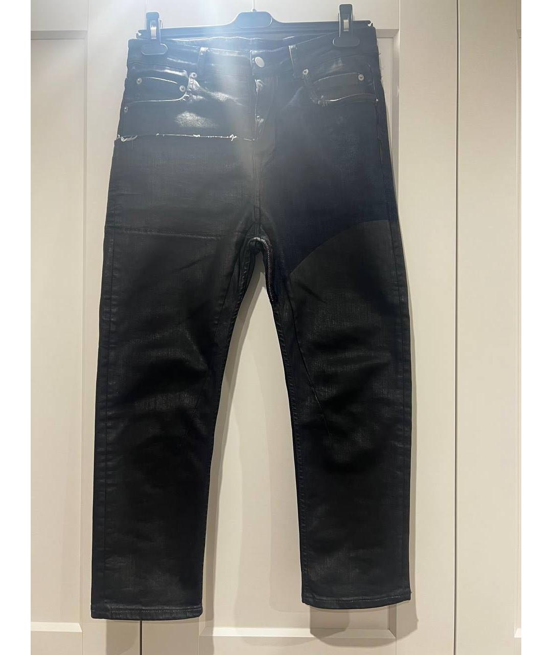 RICK OWENS Черные хлопко-эластановые джинсы скинни, фото 2