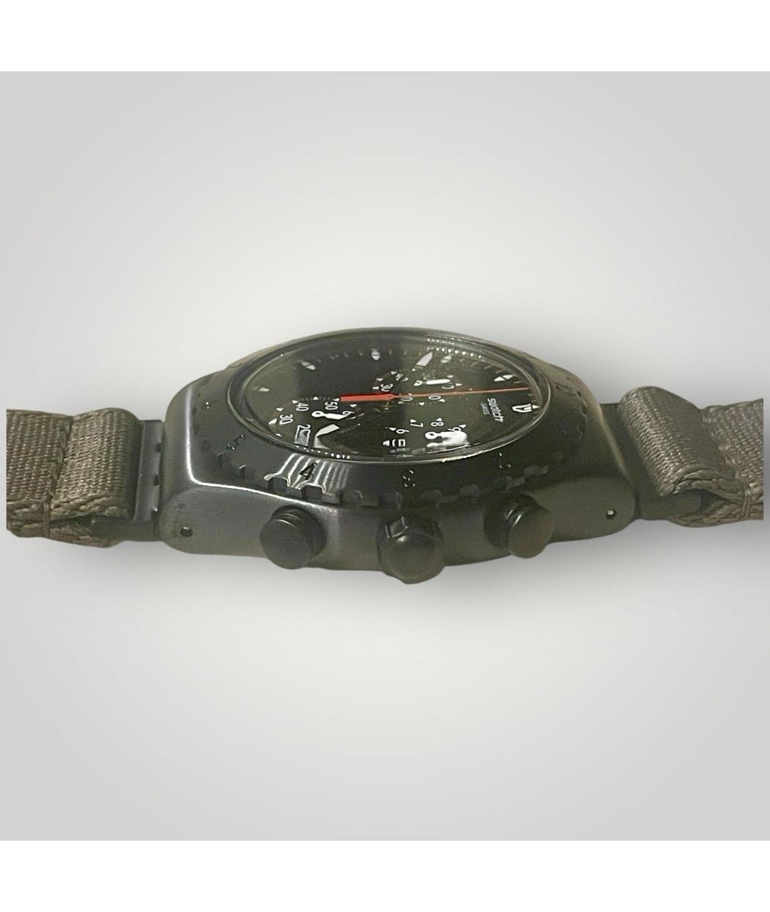 Swatch Черные стальные часы, фото 5