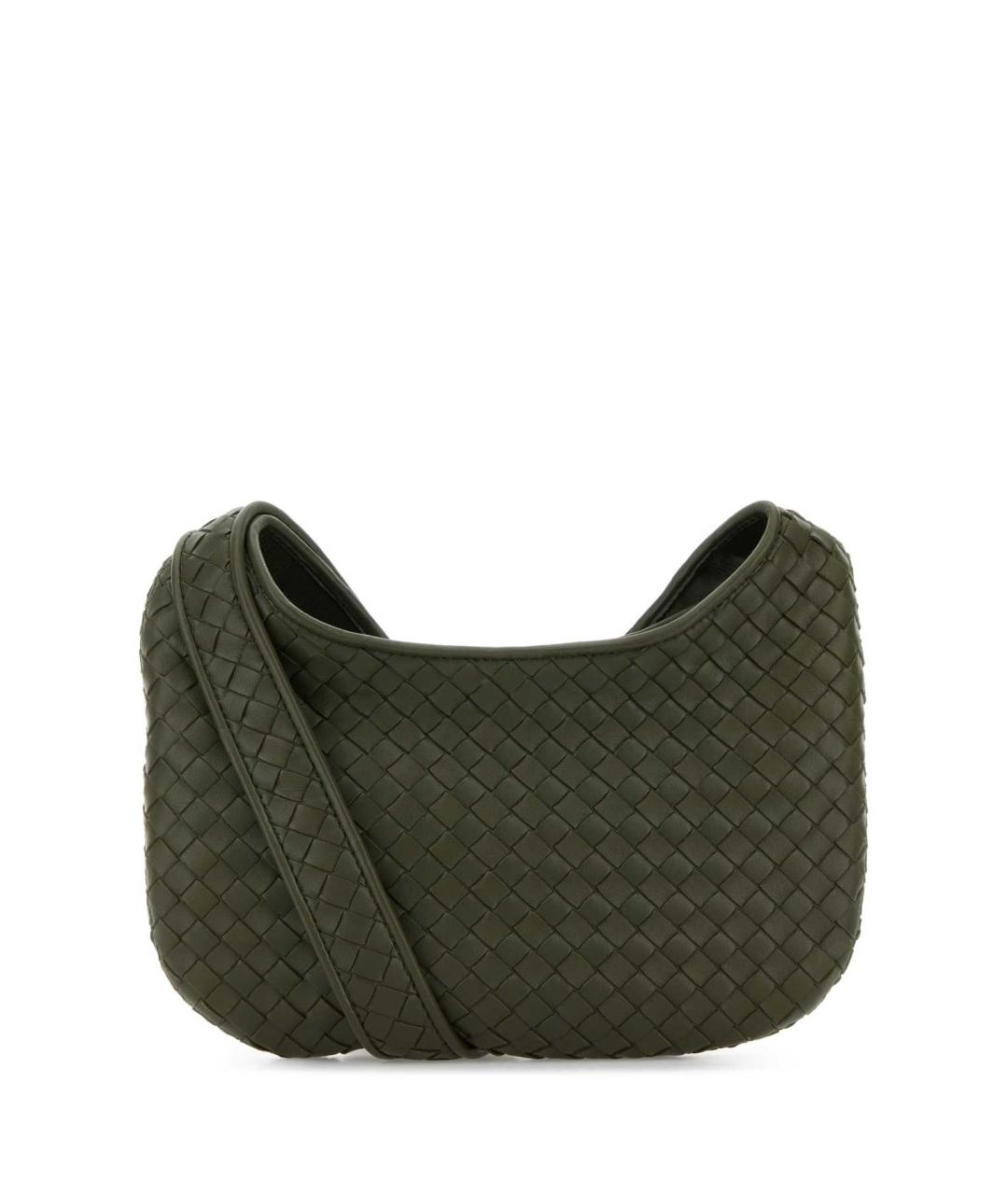 BOTTEGA VENETA Зеленая кожаная сумка на плечо, фото 1