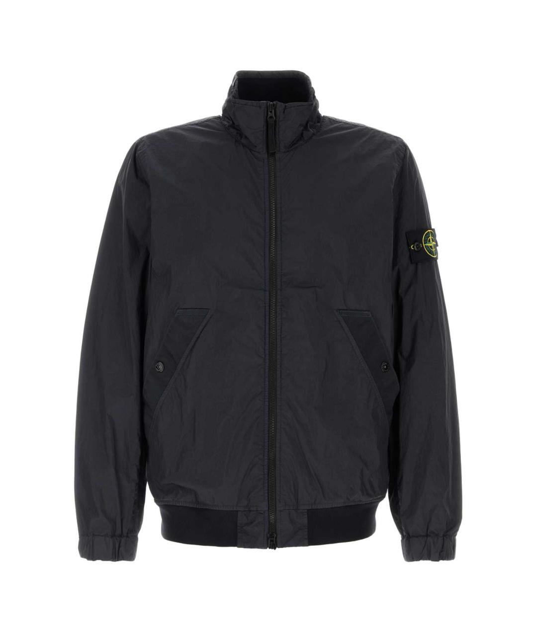 STONE ISLAND Темно-синяя полиамидовая куртка, фото 1