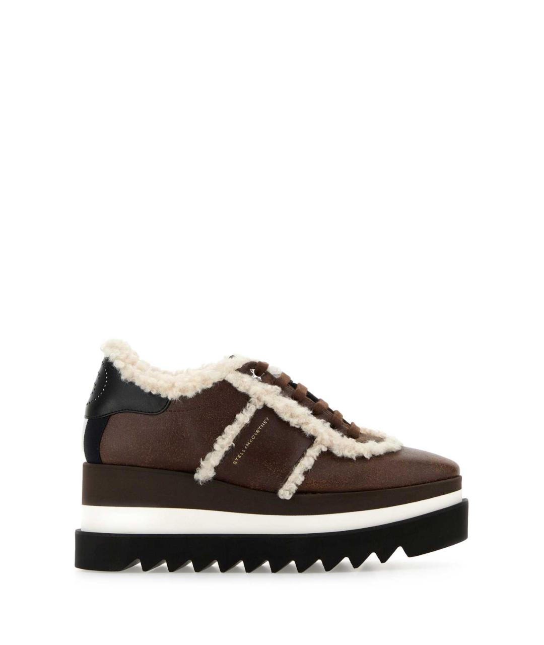 STELLA MCCARTNEY Коричневые замшевые кроссовки, фото 1