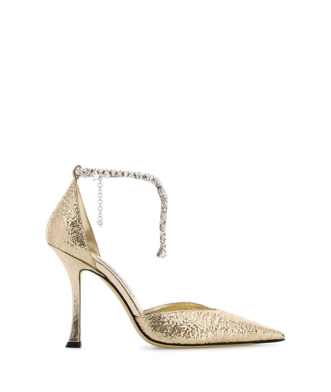 JIMMY CHOO Золотые кожаные туфли, фото 1