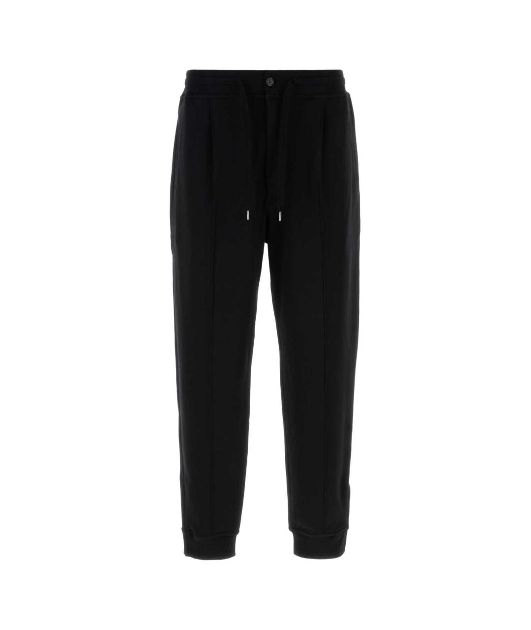 BRUNELLO CUCINELLI Черные хлопковые повседневные брюки, фото 1