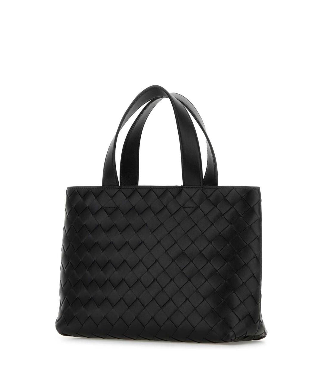 BOTTEGA VENETA Черная кожаная сумка тоут, фото 2