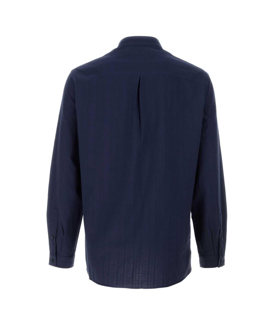 BRUNELLO CUCINELLI Синяя хлопковая кэжуал рубашка, фото 2