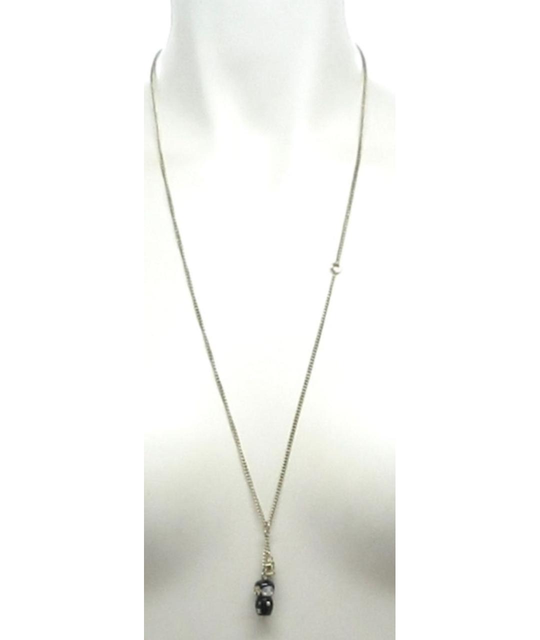 CHANEL Антрацитовое металлическое колье, фото 5