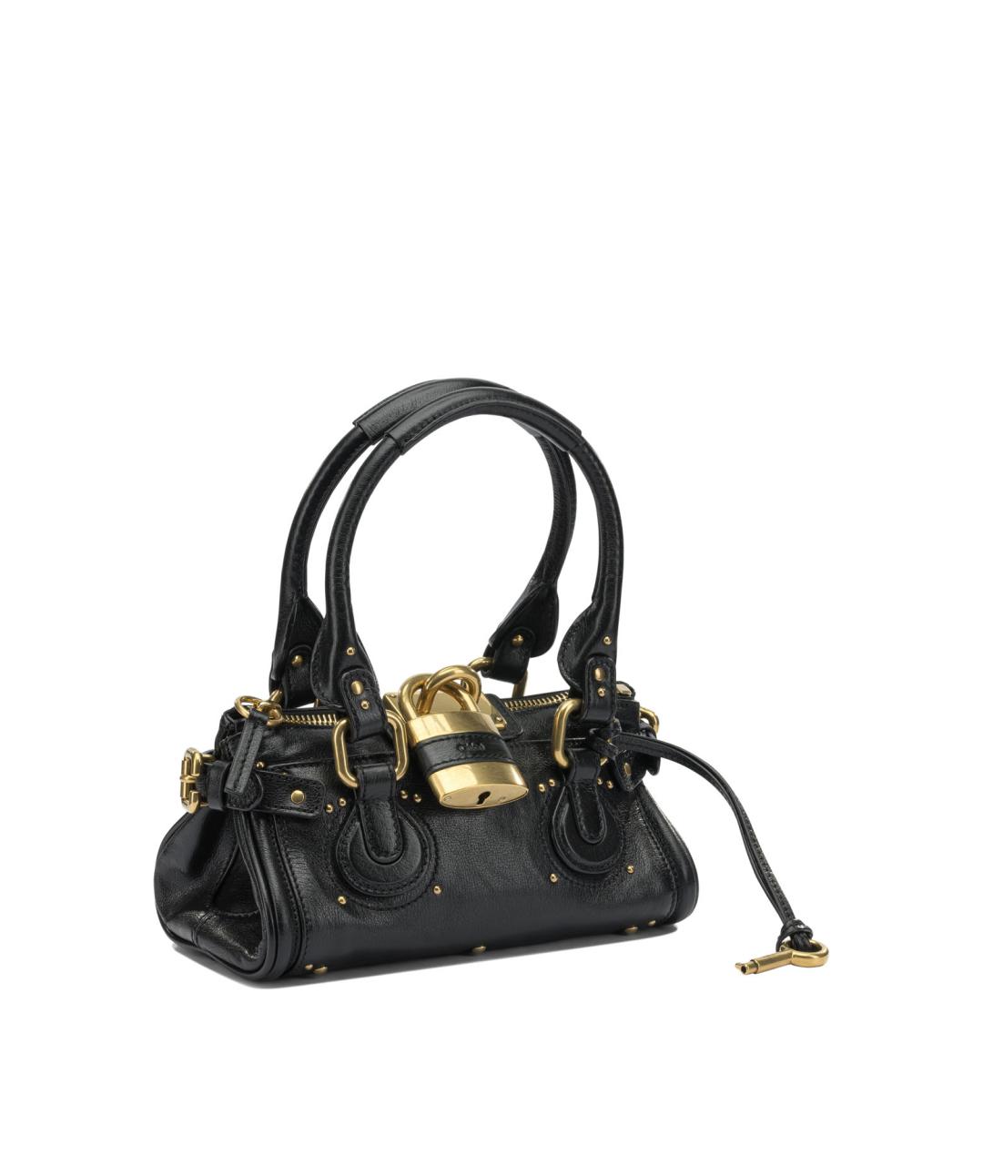 CHLOE Черная кожаная сумка тоут, фото 2