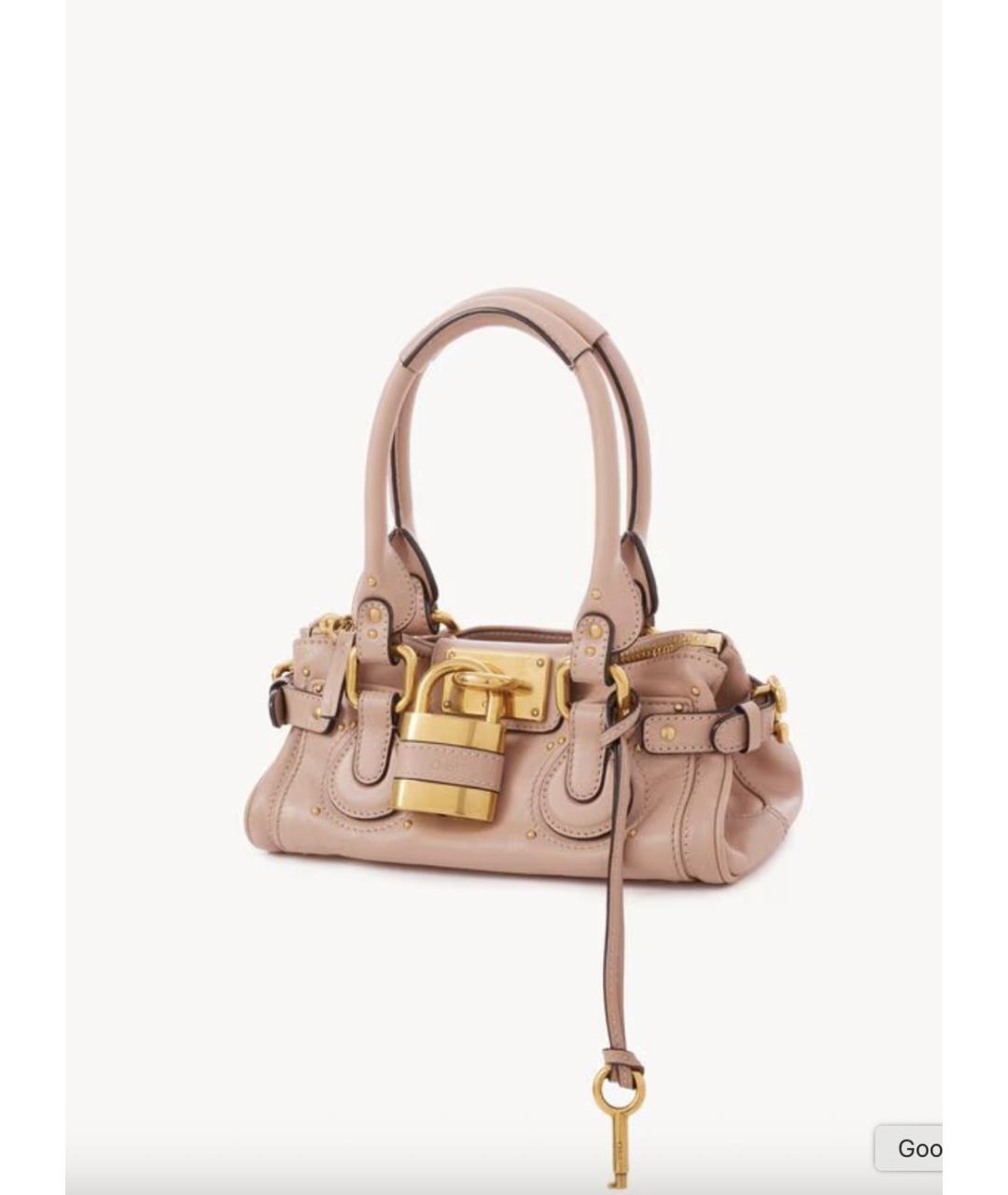CHLOE Розовая кожаная сумка тоут, фото 3