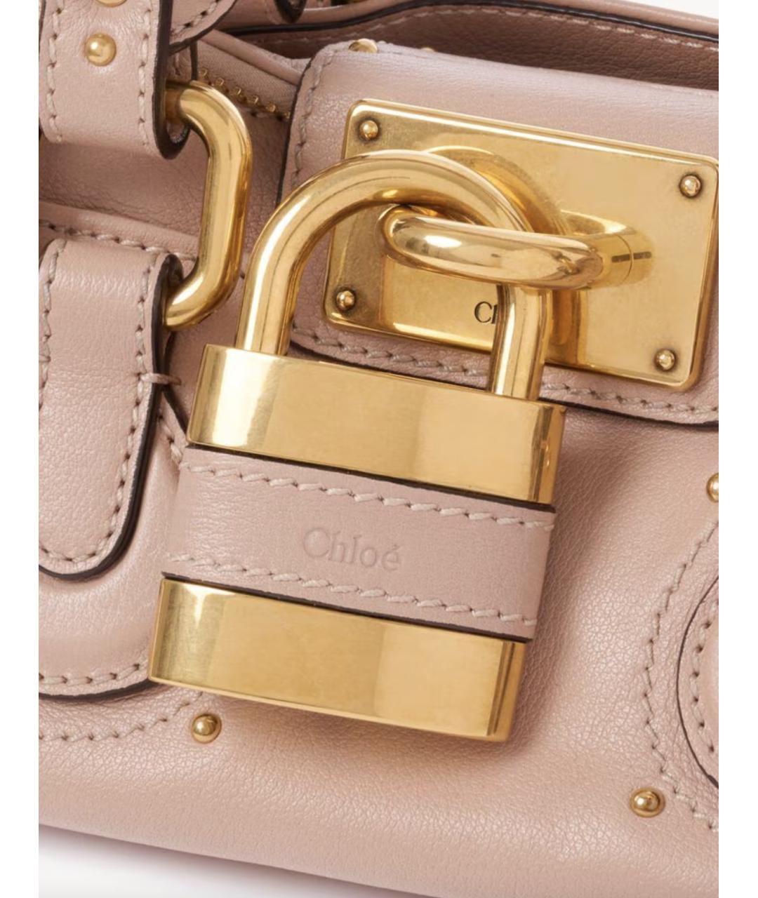 CHLOE Розовая кожаная сумка тоут, фото 6