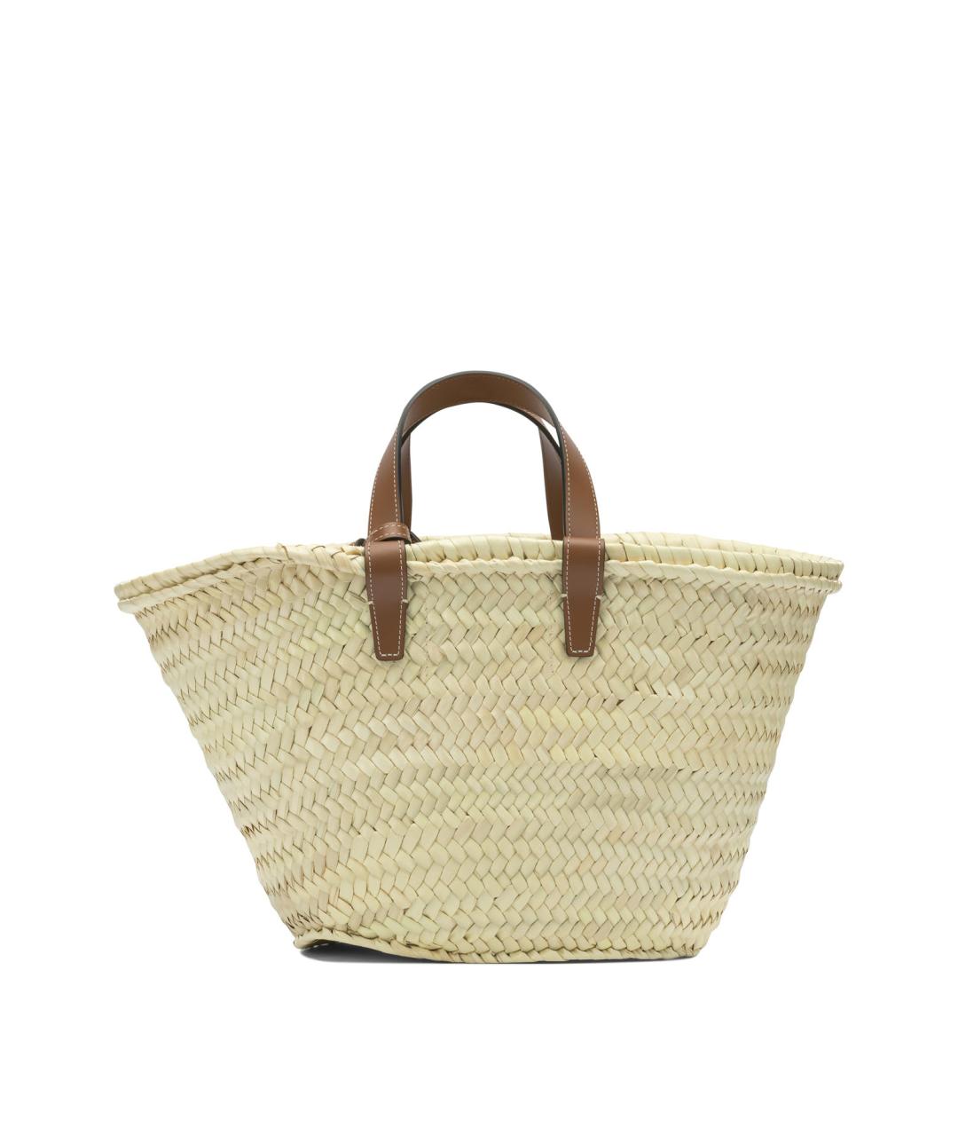 CELINE Бежевая пелетеная сумка тоут, фото 3