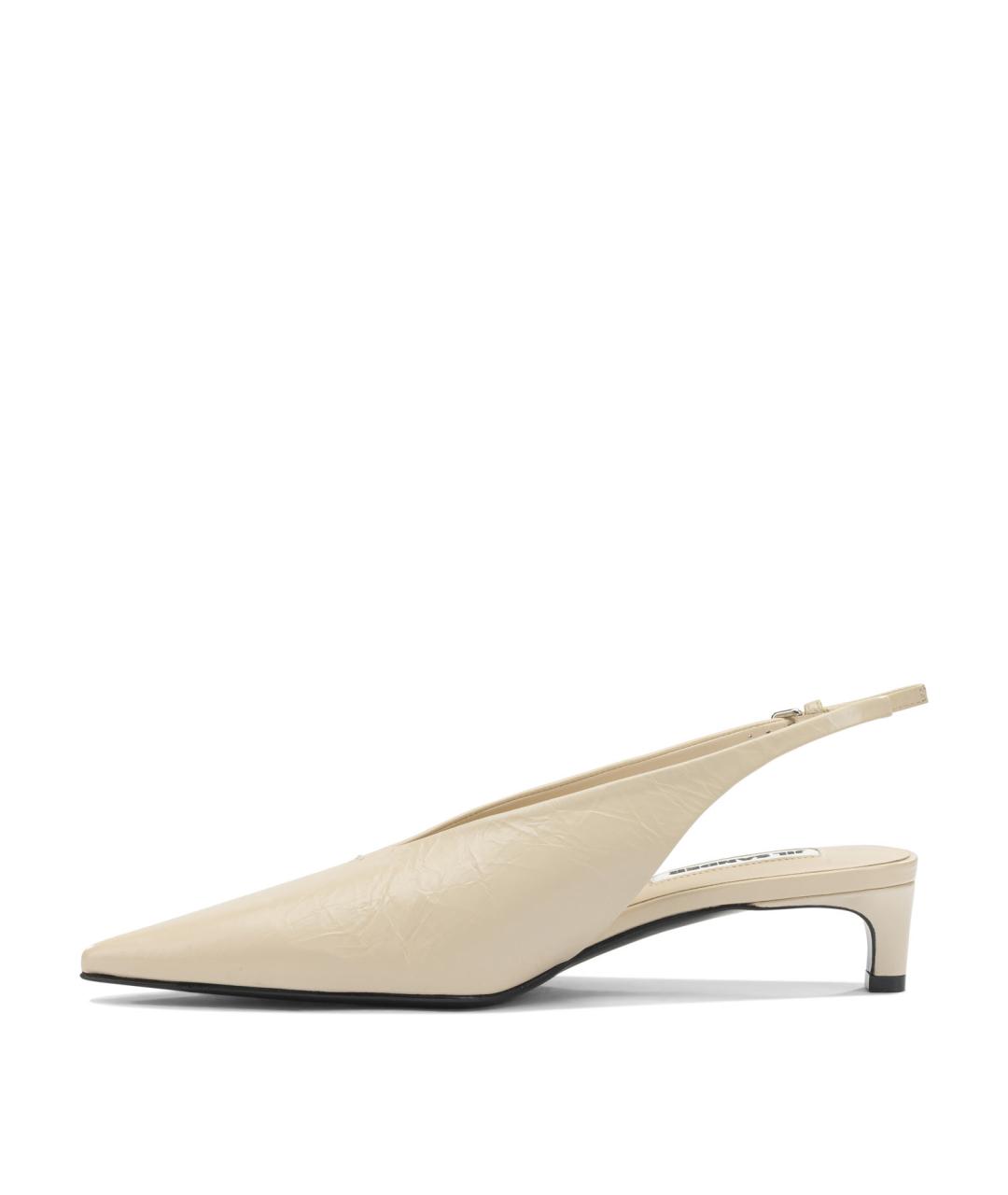 JIL SANDER Бежевые кожаные туфли, фото 3