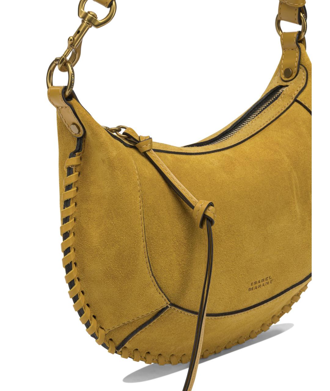 ISABEL MARANT Желтая замшевая сумка через плечо, фото 4