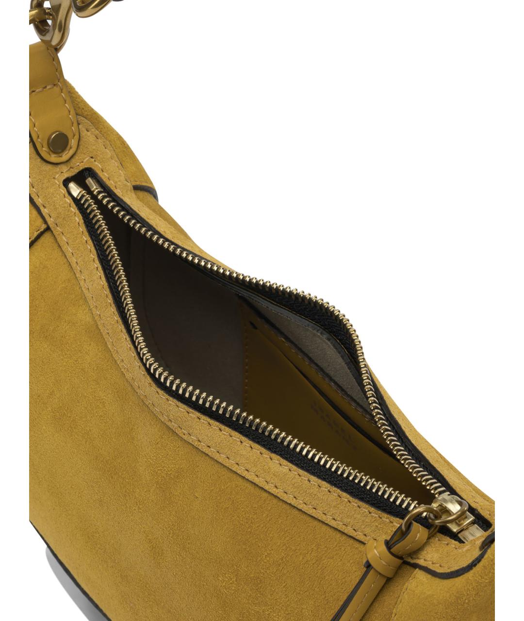 ISABEL MARANT Желтая замшевая сумка через плечо, фото 5