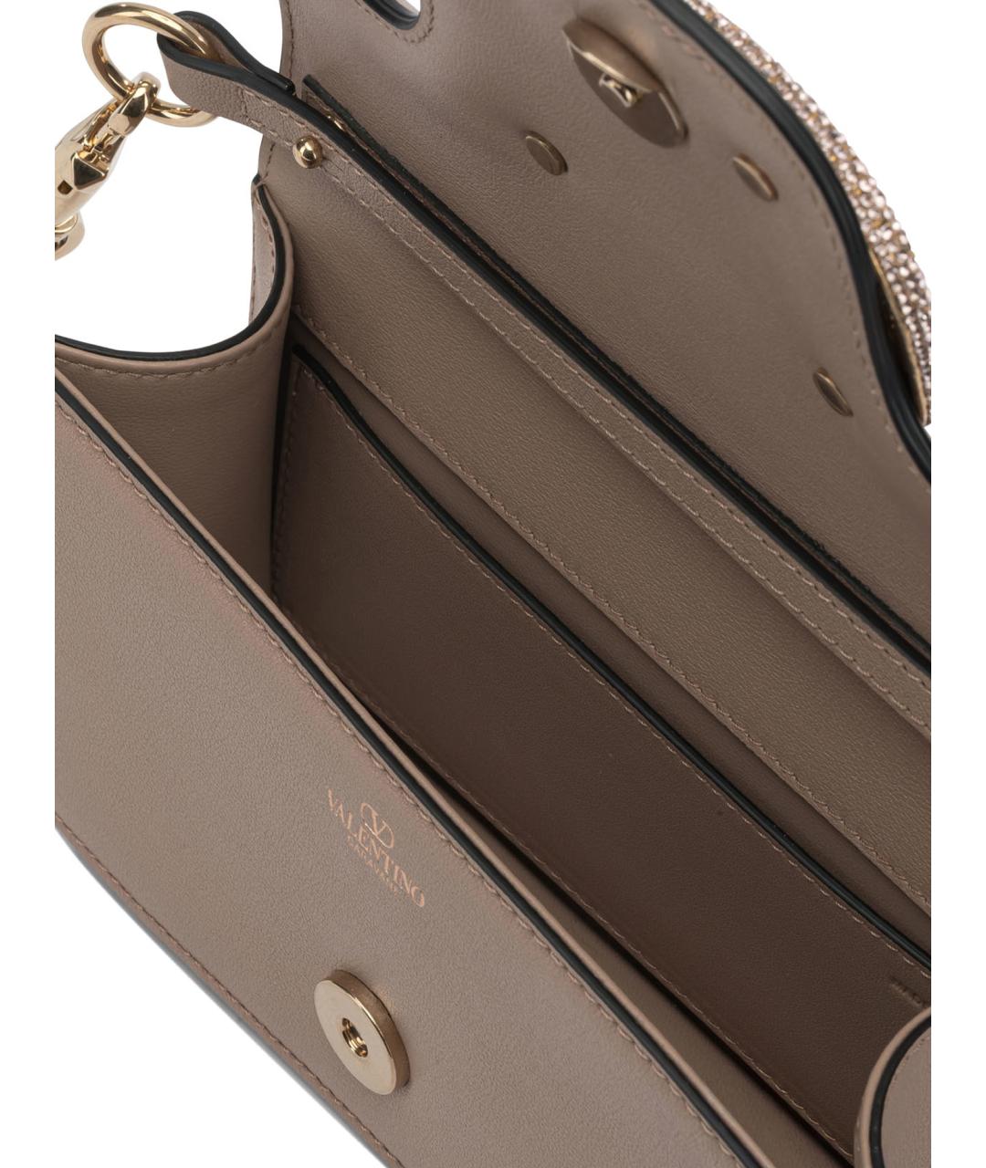 VALENTINO Розовая кожаная сумка с короткими ручками, фото 5