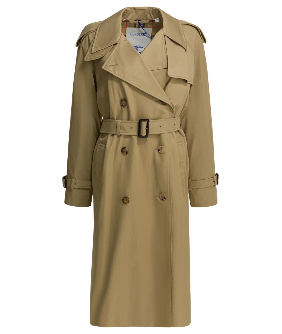 BURBERRY Бежевый хлопковый тренч/плащ, фото 1
