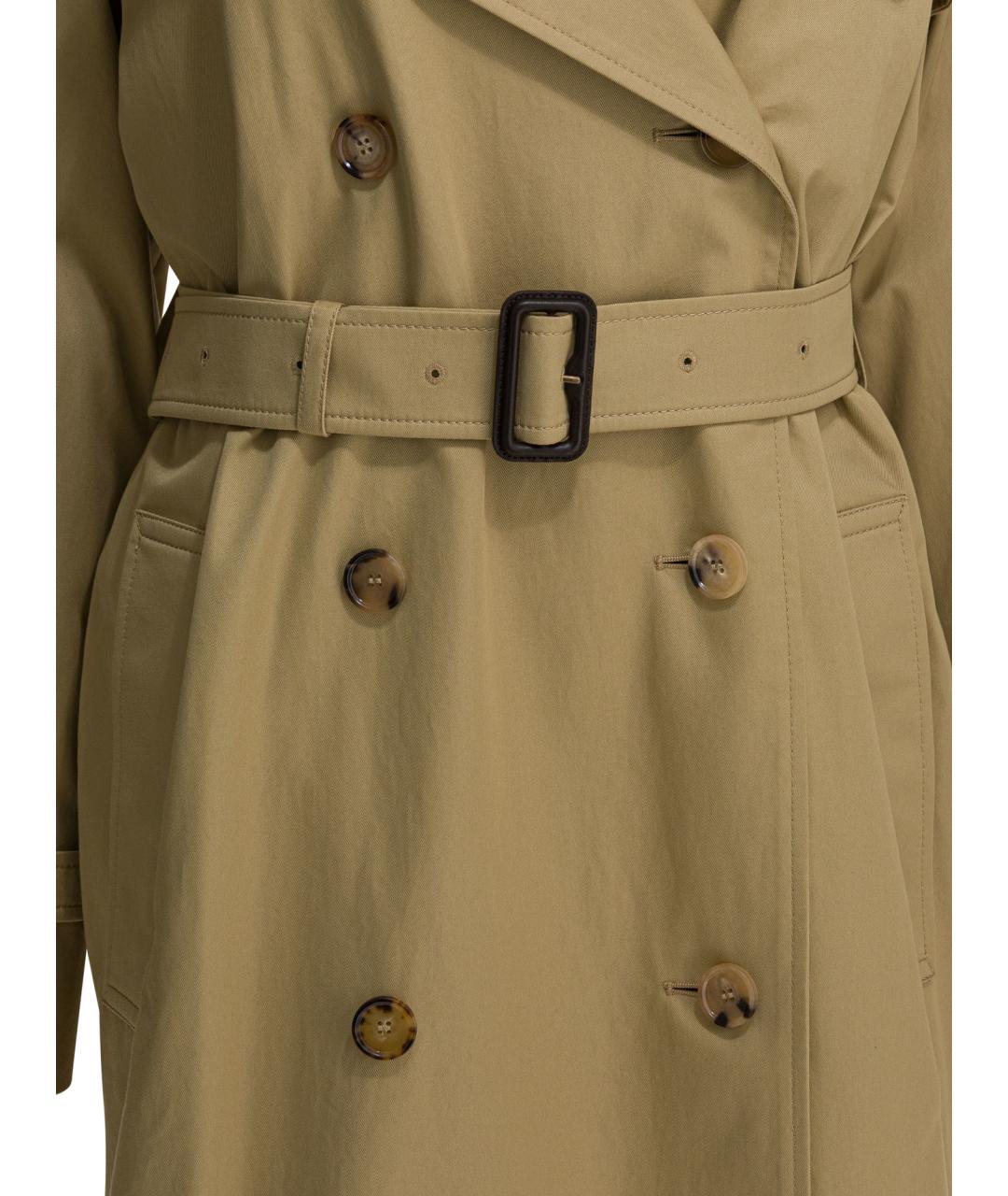 BURBERRY Бежевый хлопковый тренч/плащ, фото 3