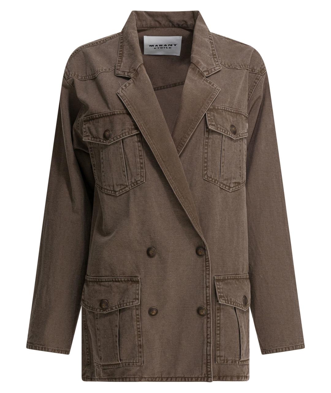 ISABEL MARANT ETOILE Коричневая хлопковая куртка, фото 1