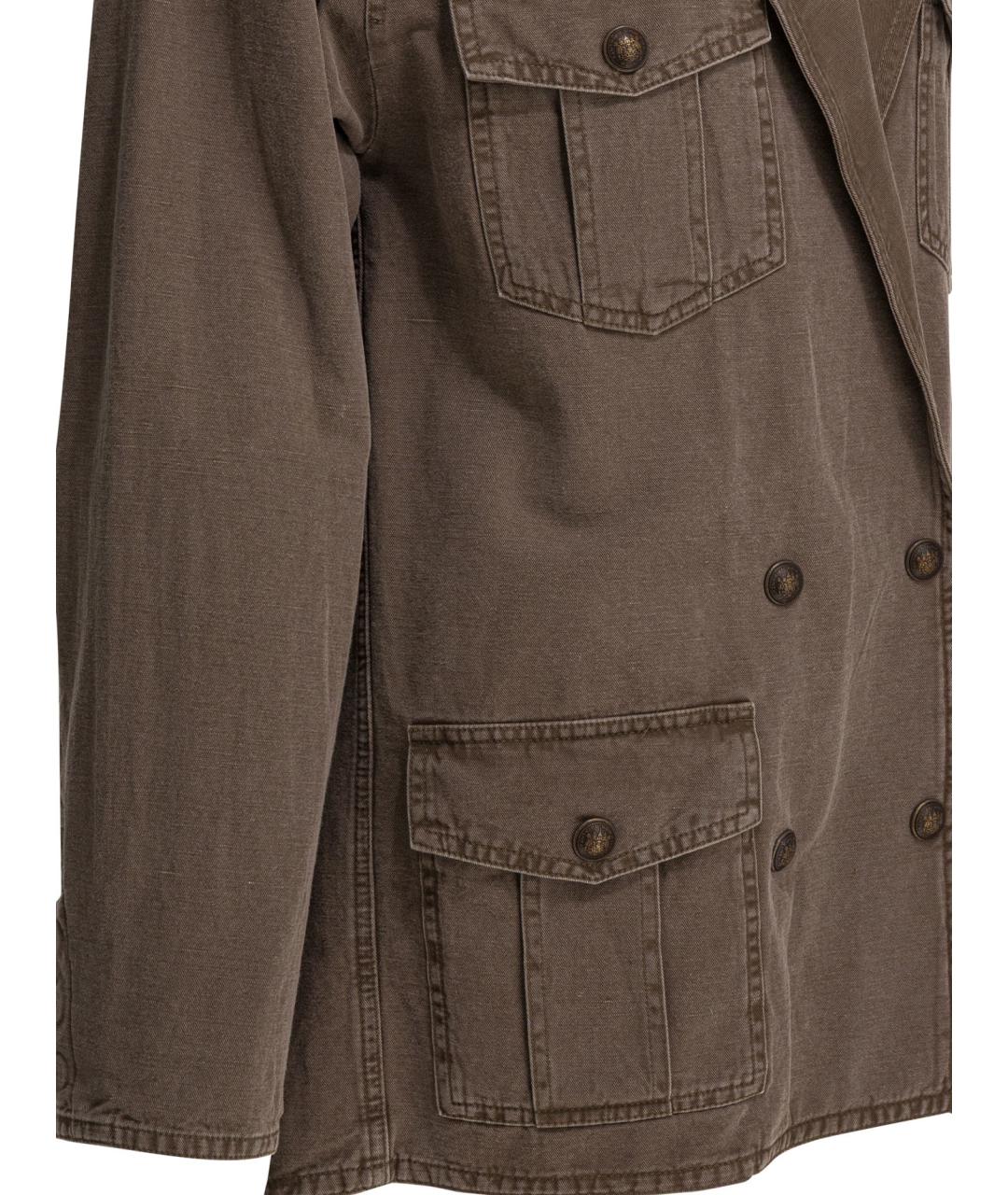 ISABEL MARANT ETOILE Коричневая хлопковая куртка, фото 4