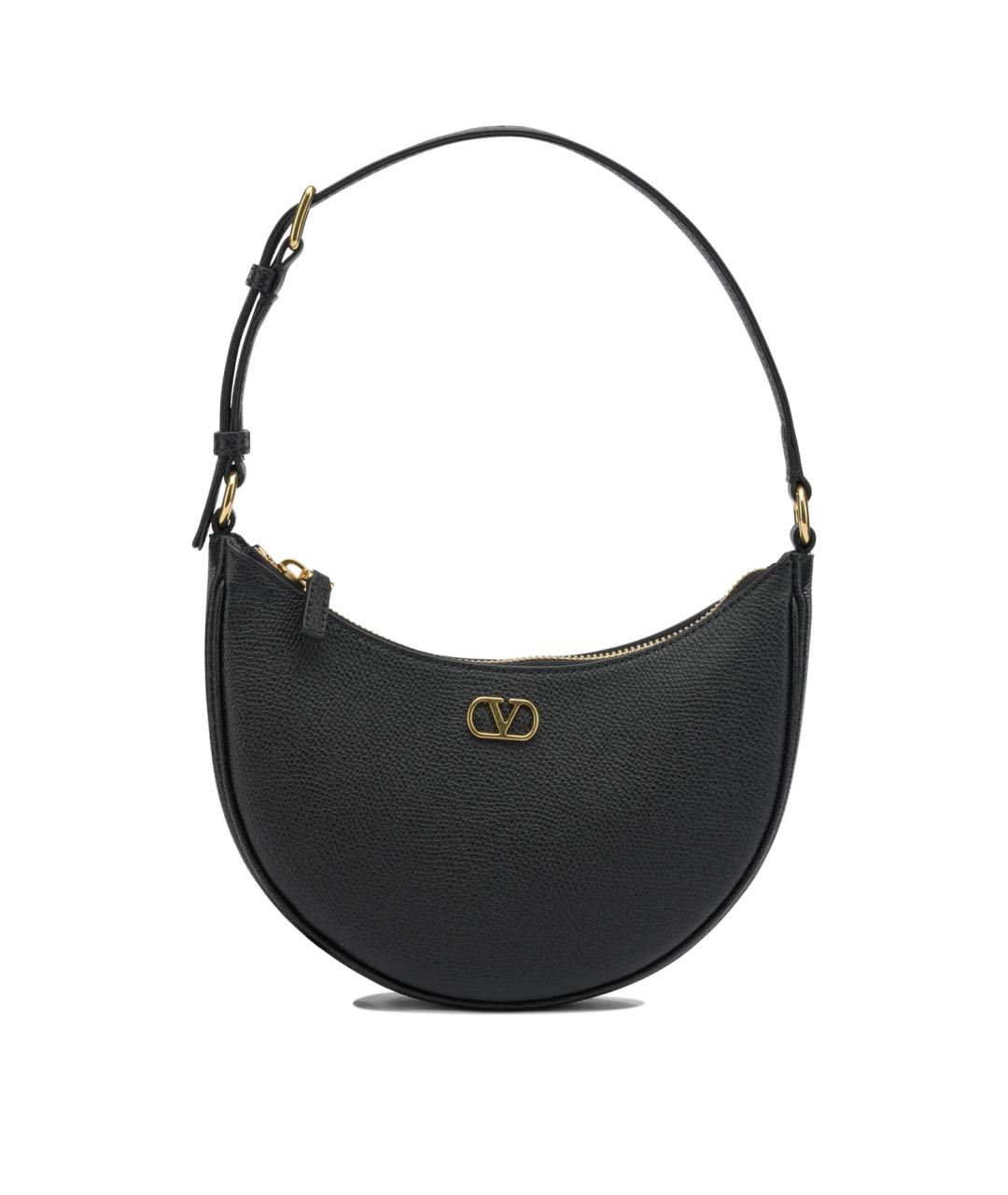 VALENTINO Черная кожаная сумка через плечо, фото 1