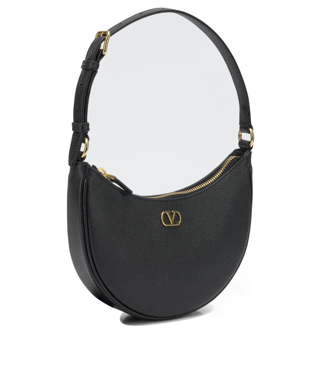 VALENTINO Черная кожаная сумка через плечо, фото 2