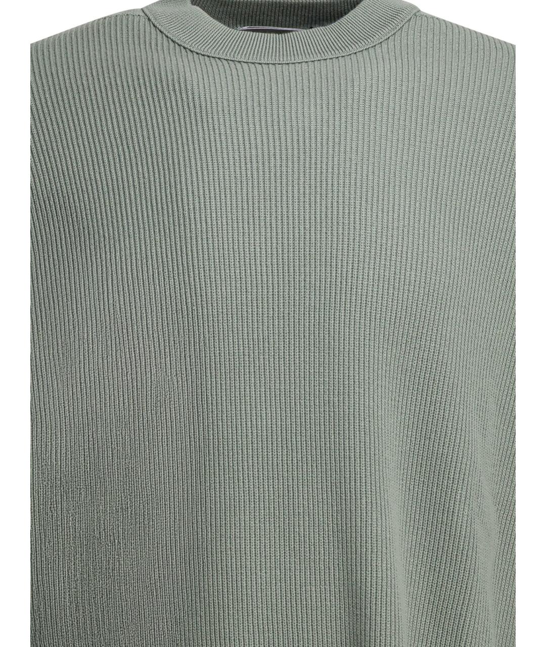 STONE ISLAND Зеленый хлопковый джемпер / свитер, фото 3