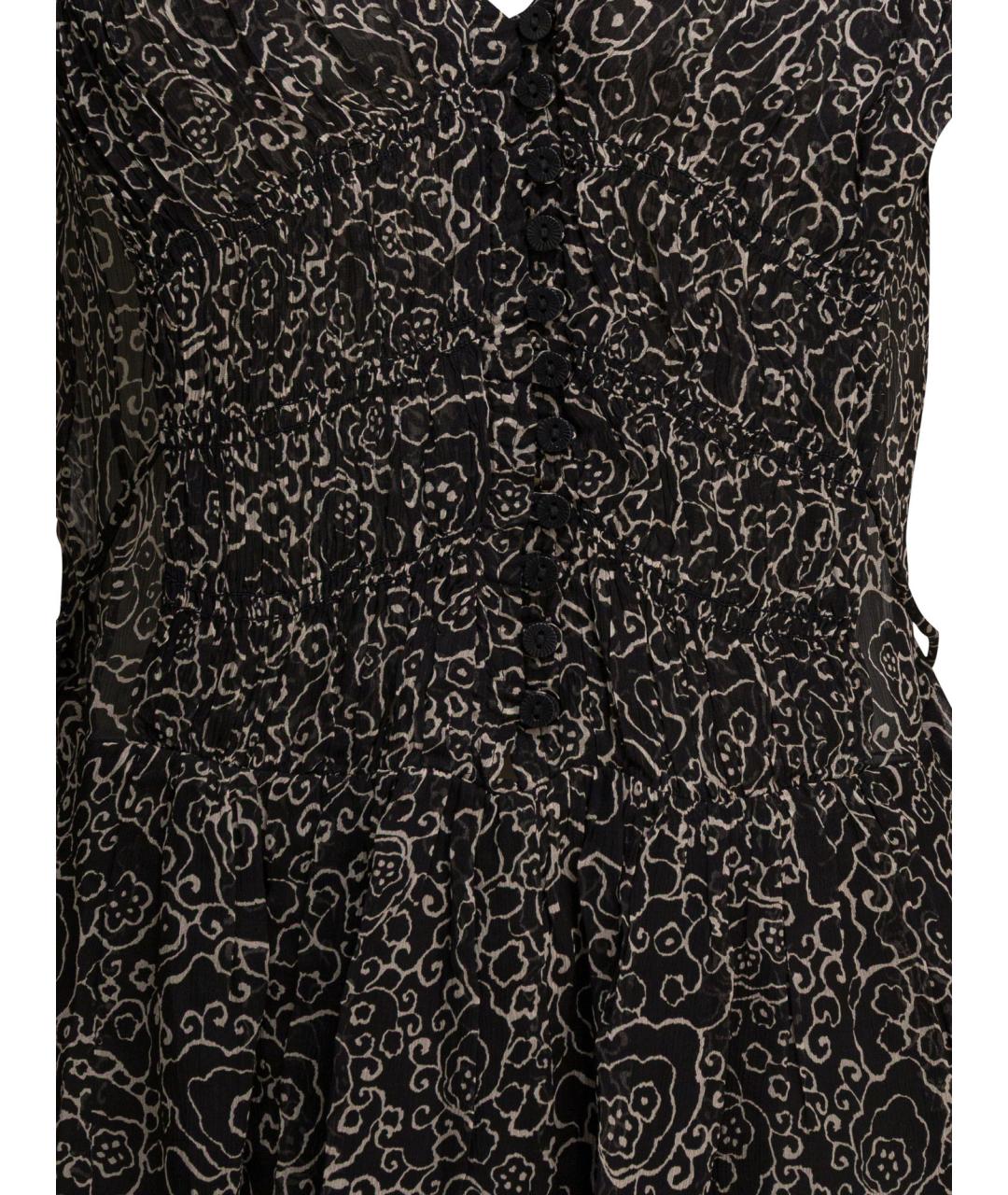 ISABEL MARANT ETOILE Черное вискозное повседневное платье, фото 3