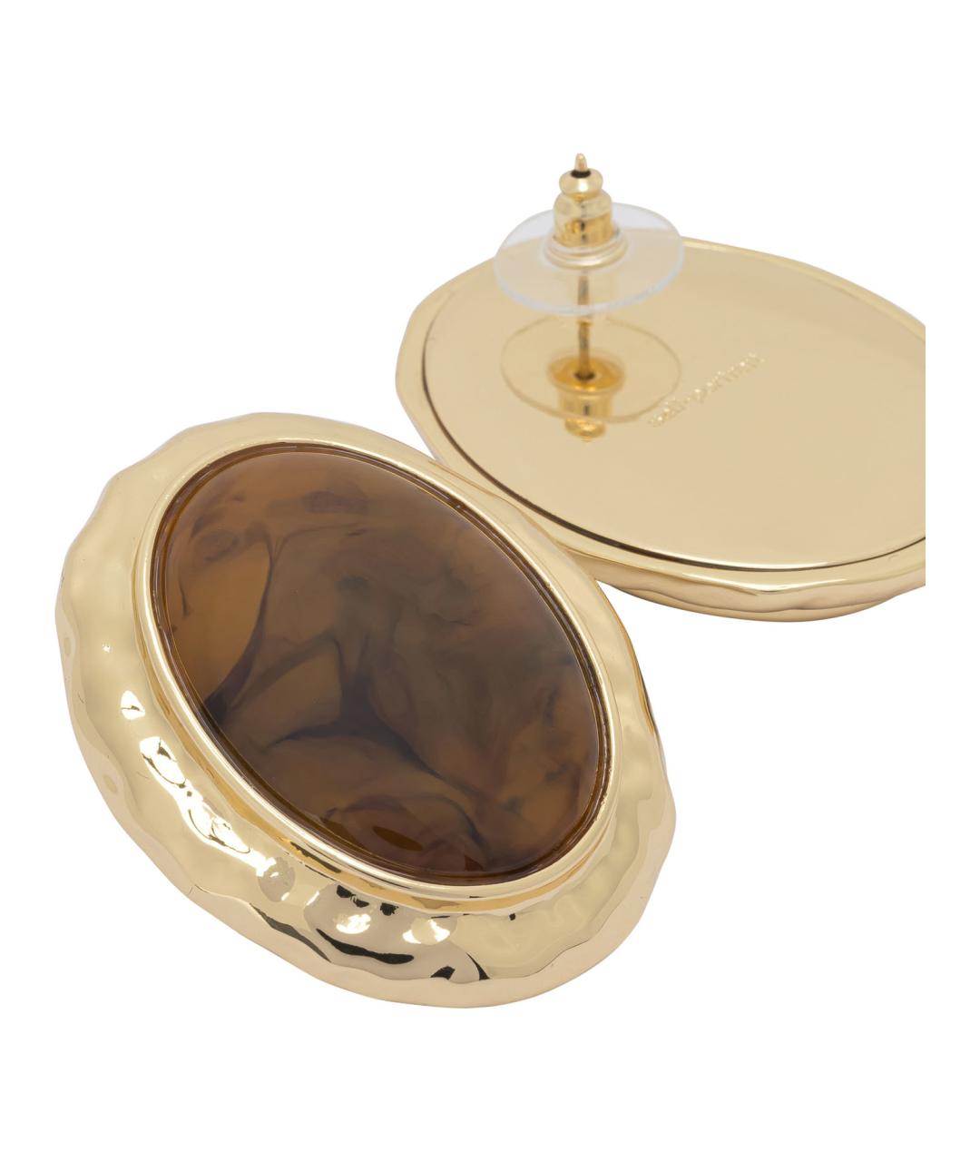 SELF-PORTRAIT Коричневые металлические серьги, фото 2