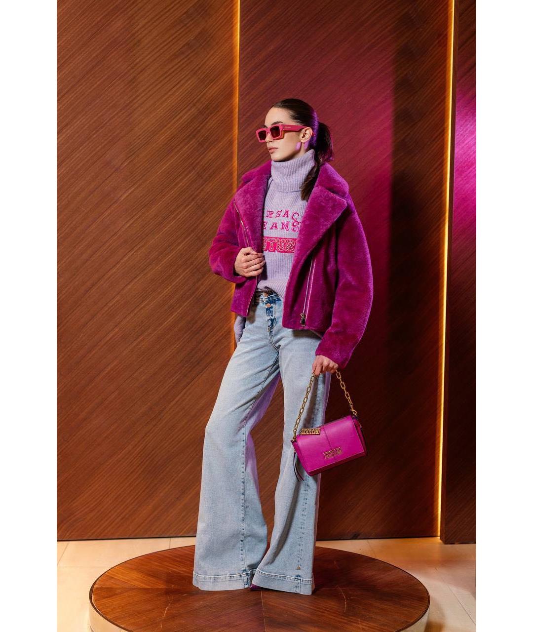 VERSACE JEANS COUTURE Фиолетовый джемпер / свитер, фото 2