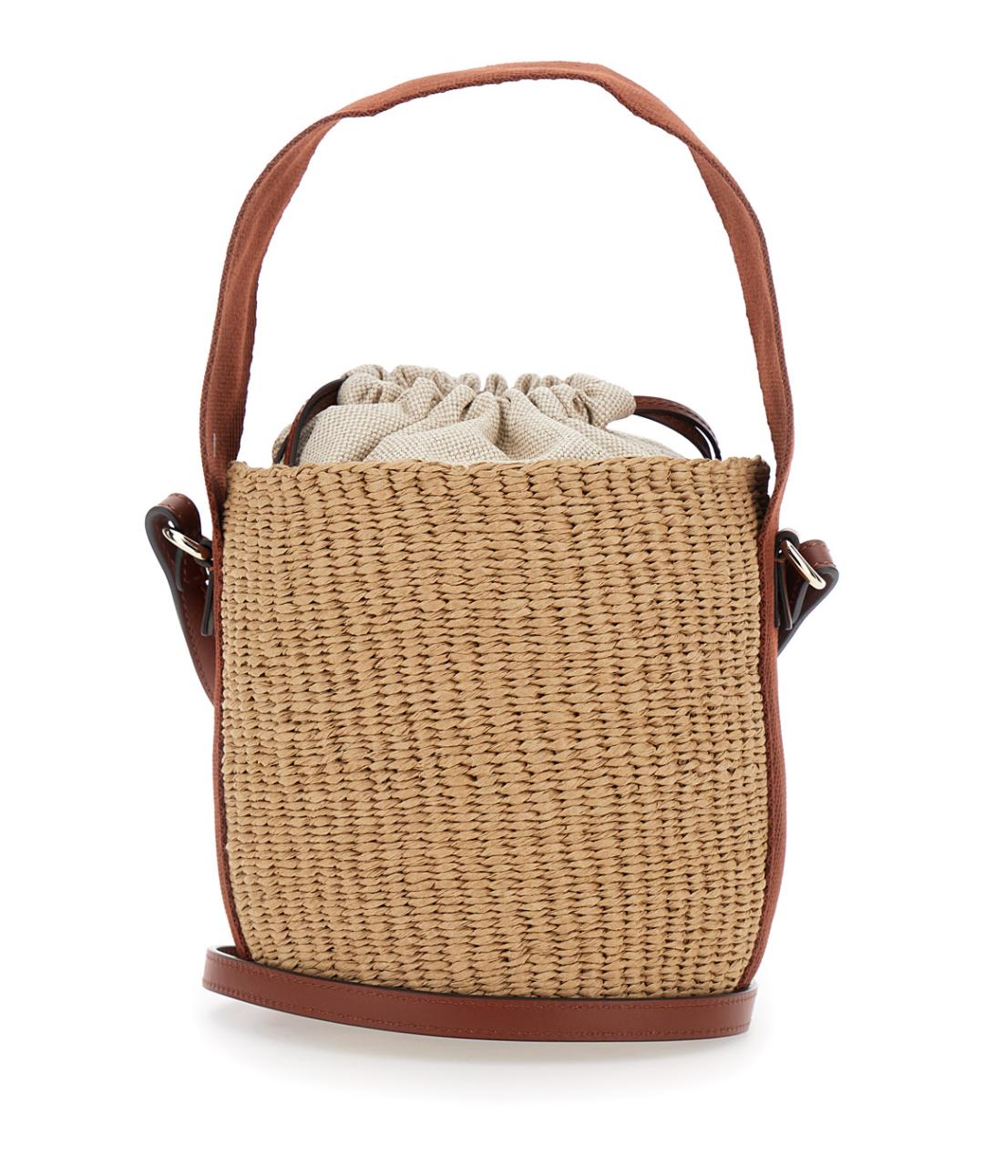 CHLOE Бежевая пелетеная сумка тоут, фото 2