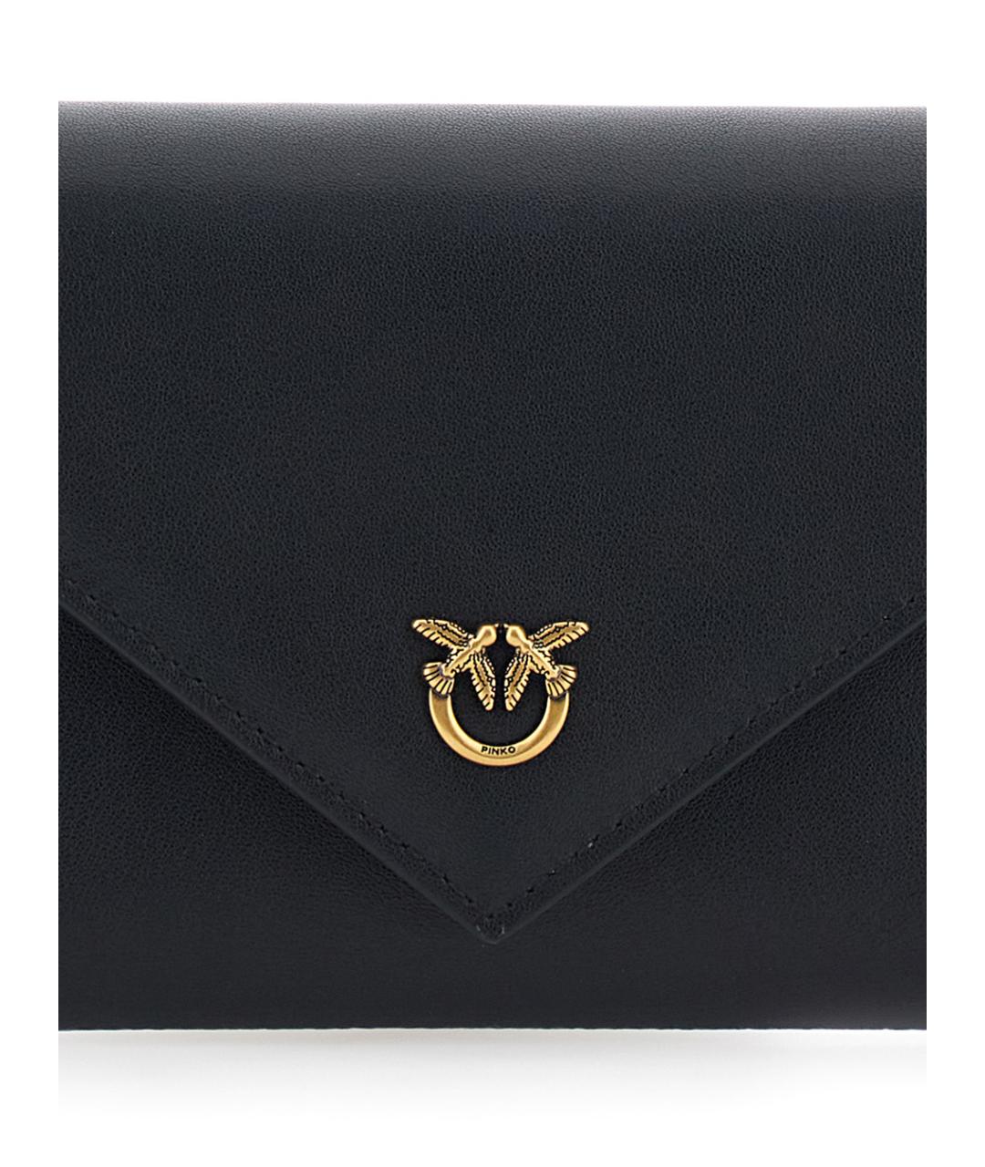 PINKO Черная кожаная сумка через плечо, фото 3