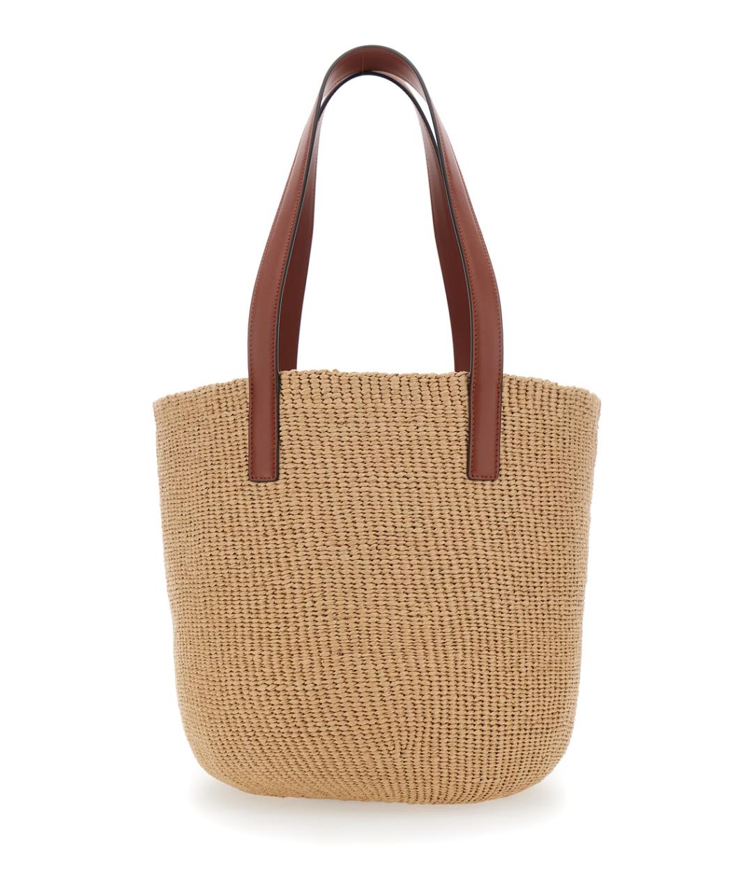 CHLOE Бежевая пелетеная сумка тоут, фото 2