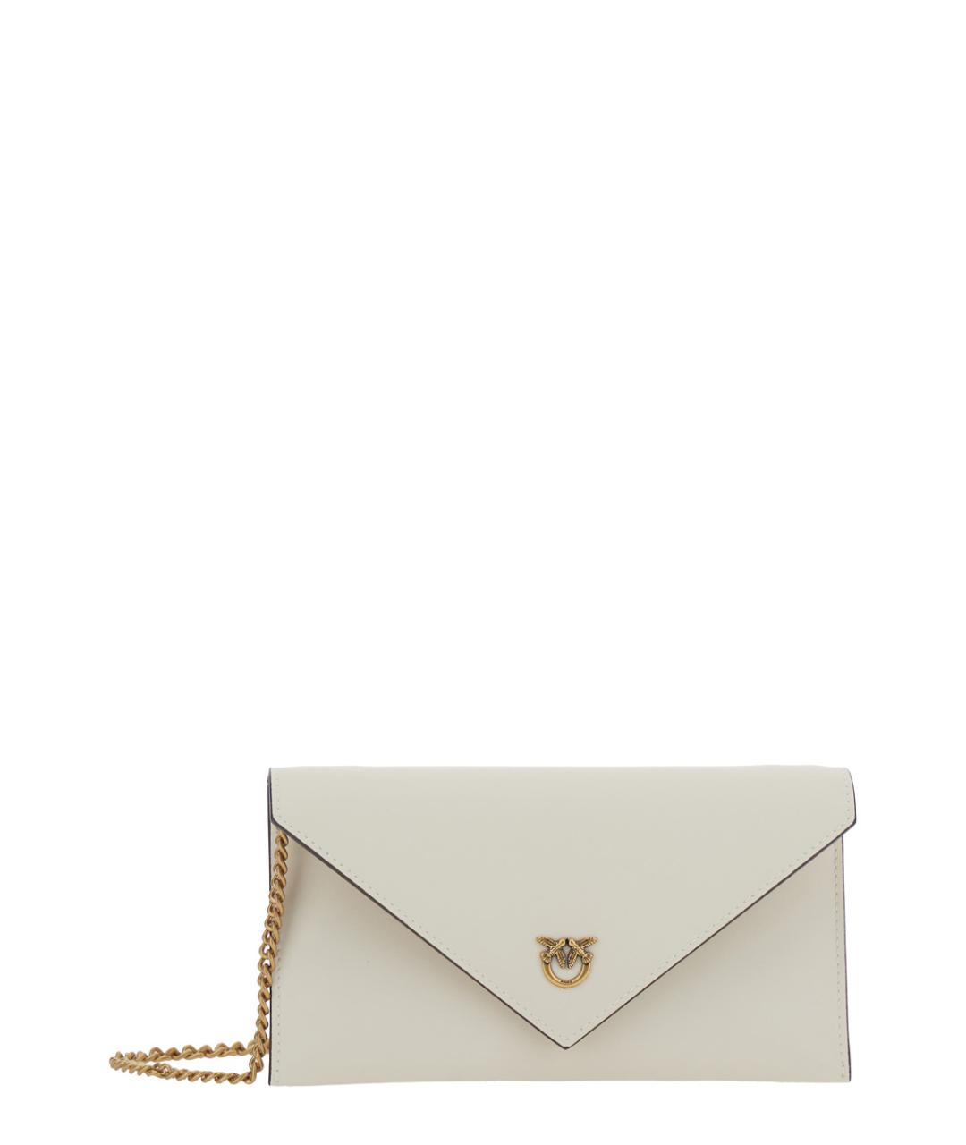 PINKO Белая кожаная сумка через плечо, фото 1