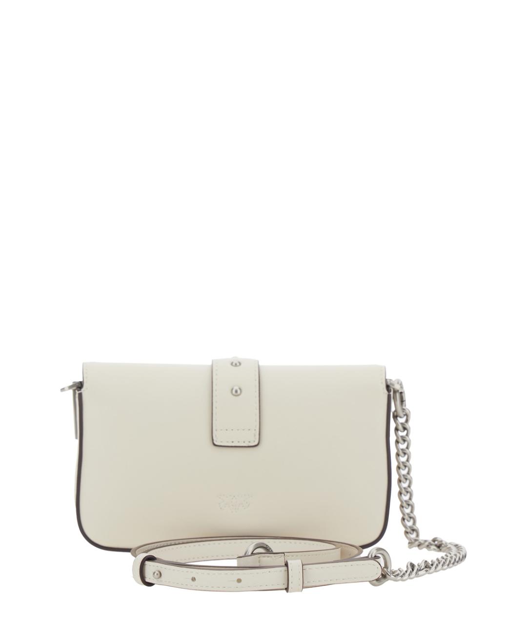 PINKO Белая кожаная сумка через плечо, фото 2