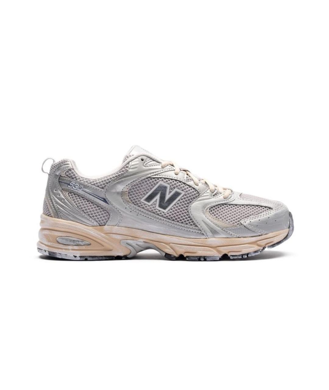 NEW BALANCE Серые текстильные кроссовки, фото 4