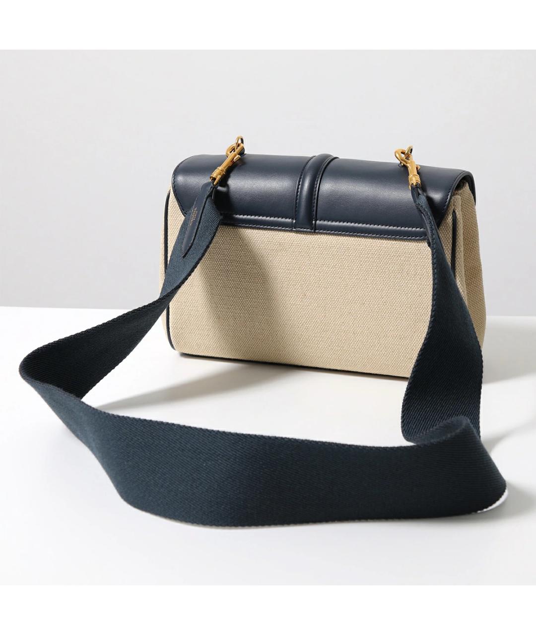 CELINE Бежевая кожаная сумка через плечо, фото 2