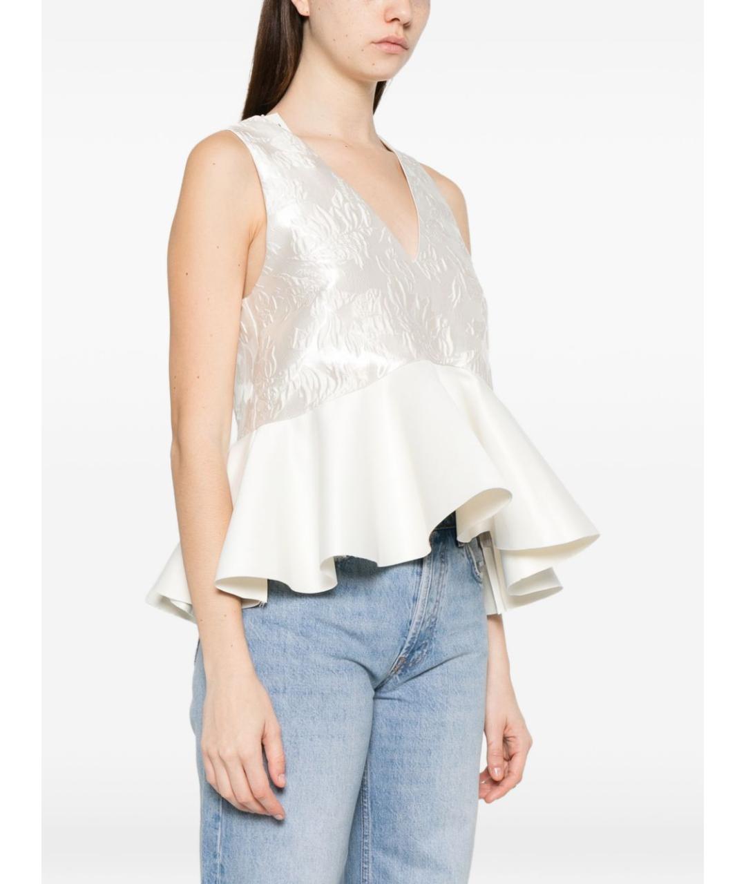 GANNI Белая полиэстеровая майка, фото 3