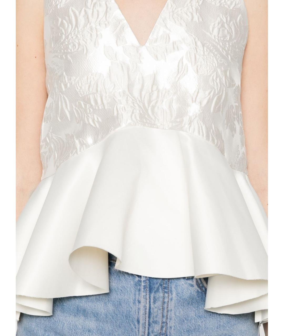 GANNI Белая полиэстеровая майка, фото 2