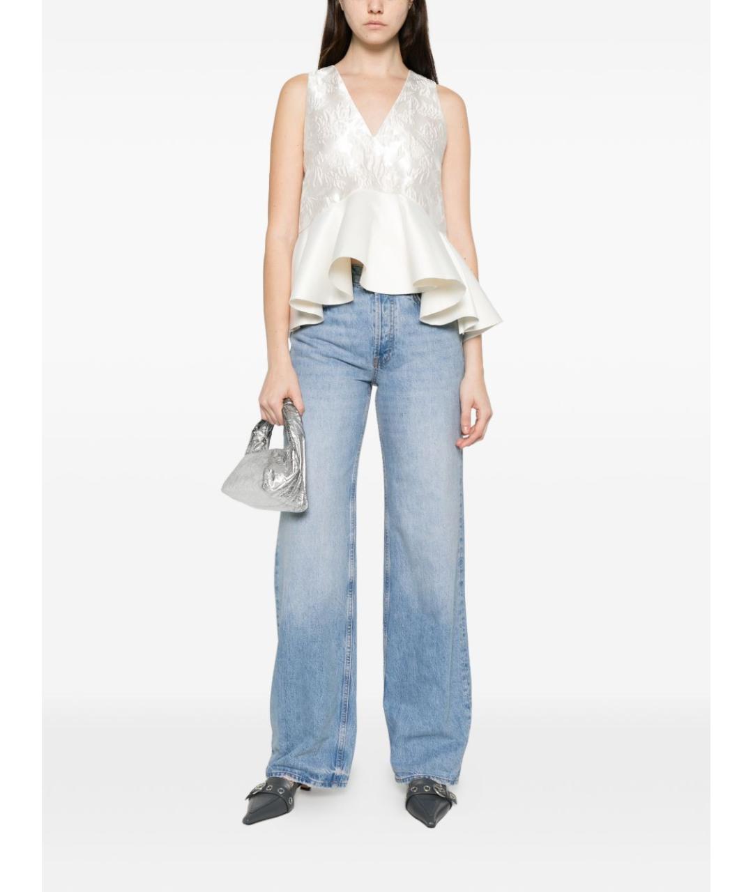 GANNI Белая полиэстеровая майка, фото 5