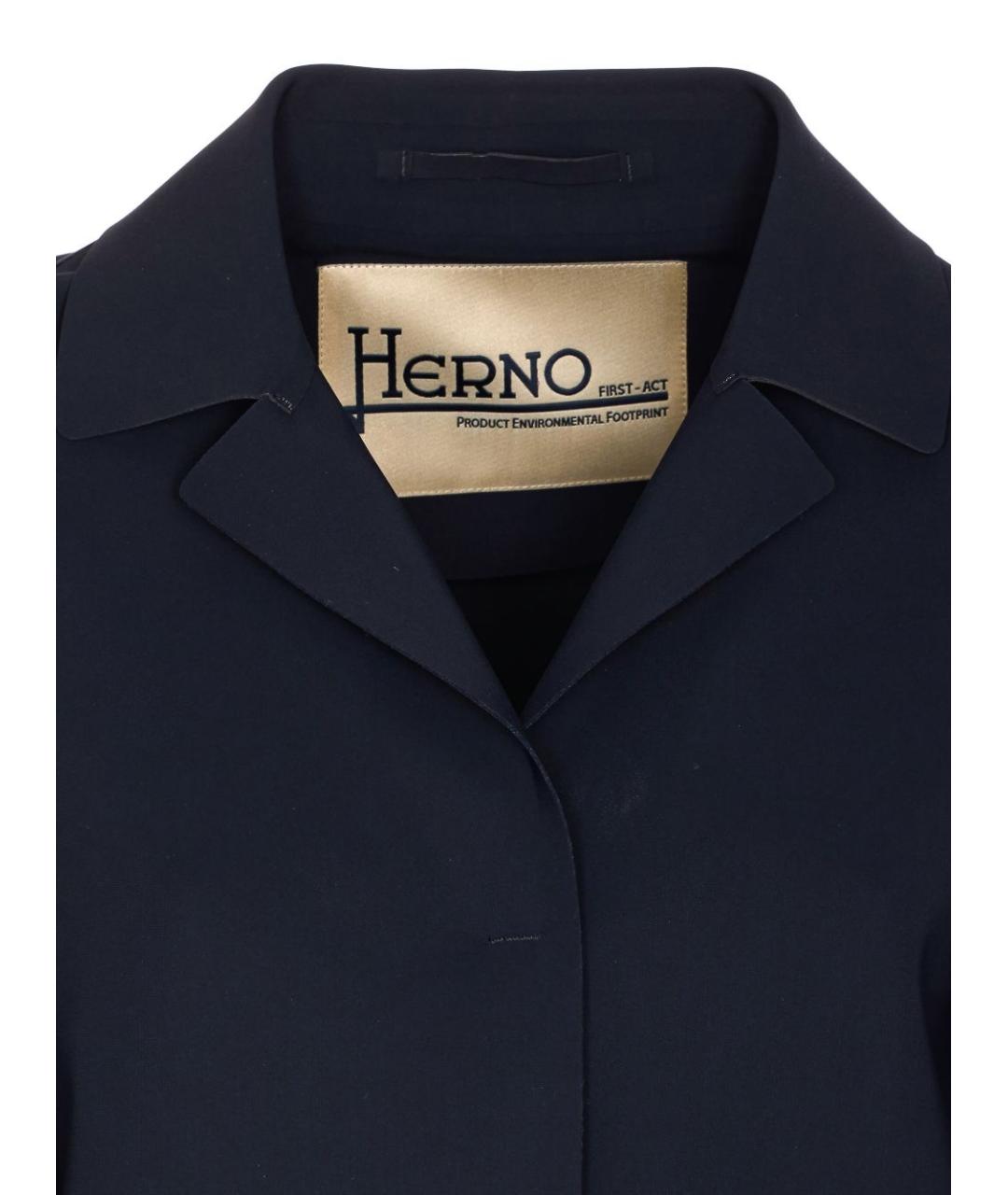 HERNO Темно-синее пальто, фото 2